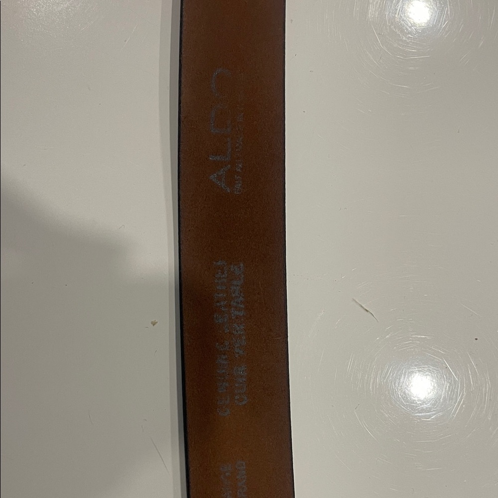 ALDO Chestnut Leather Belt